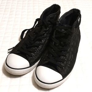 Converse Quilted High Top Sneakers Black